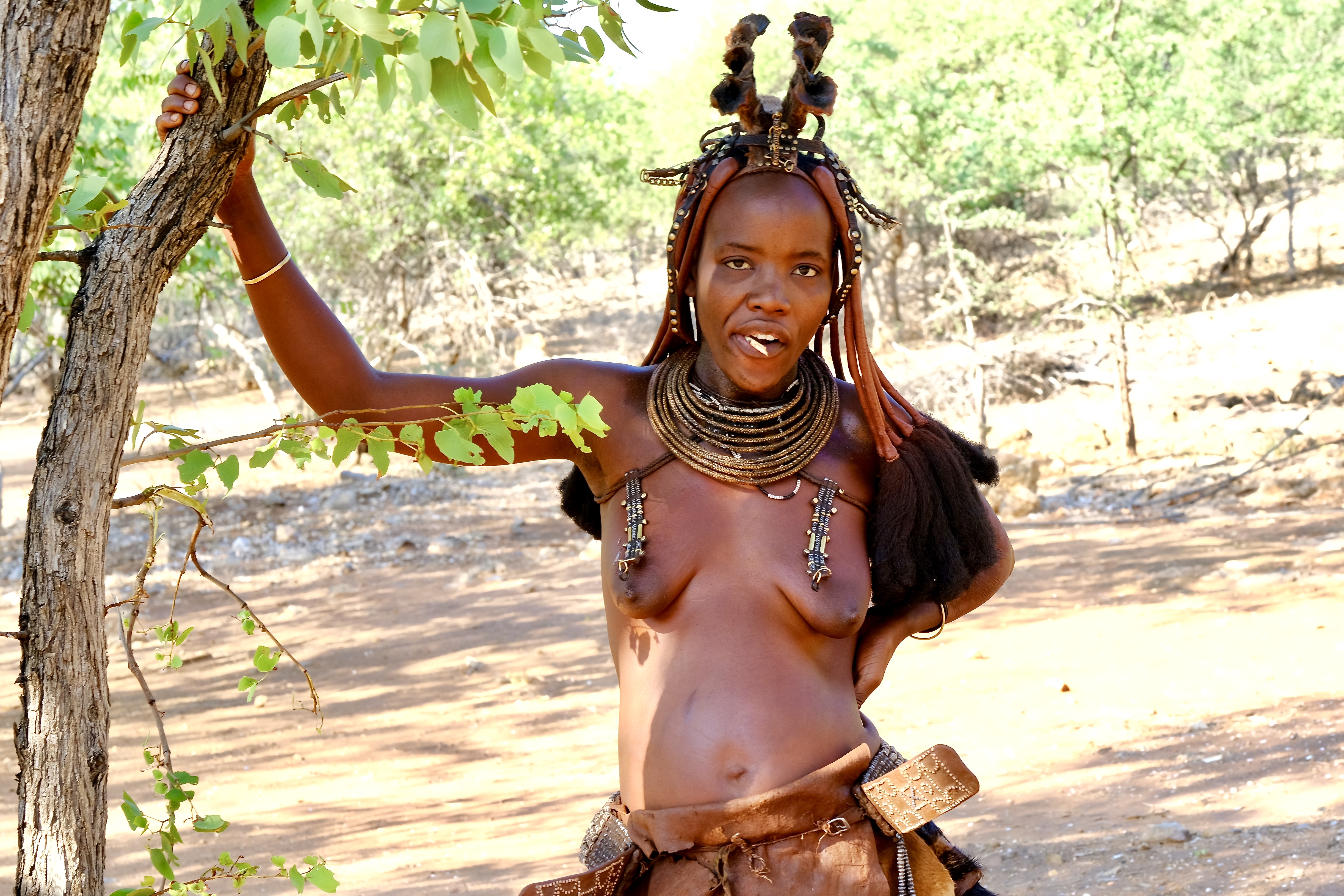 Young Himba woman waiting